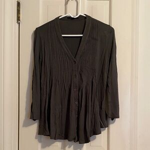 Dark Green Babydoll Shirt